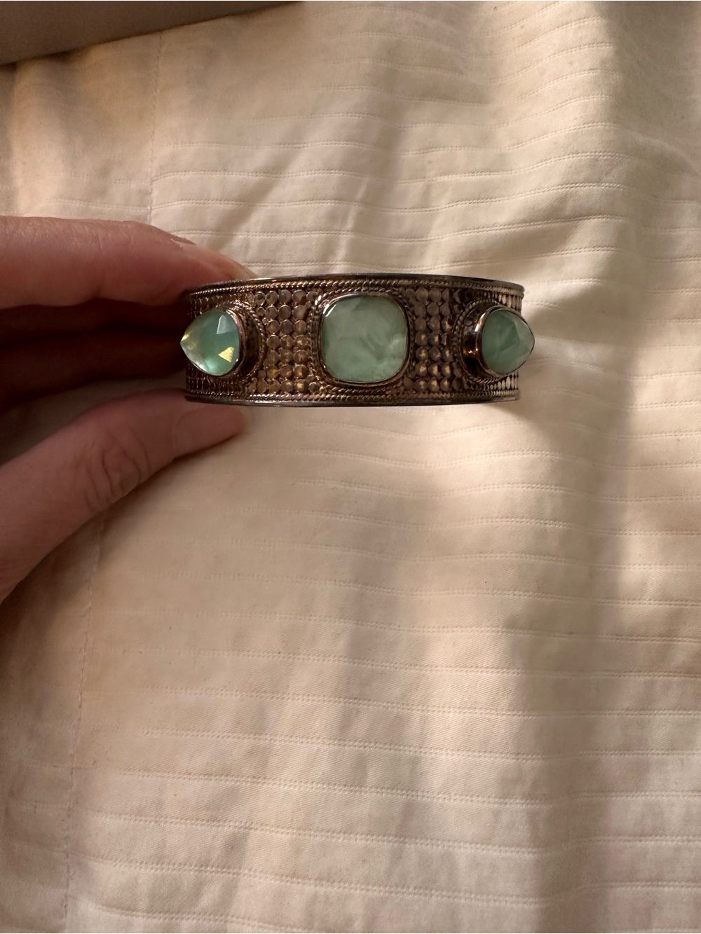 Anna Beck Elegant Green Stone Cuff Bracelet - Women Jewelry